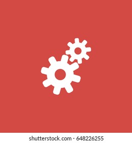 gear icon. sign design. red background