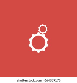 gear icon. sign design. red background