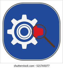 gear icon sign quality control