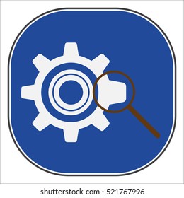 gear icon sign quality control