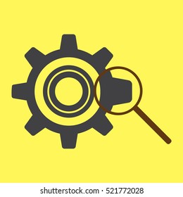 gear icon sign quality control