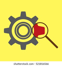 gear icon sign quality control