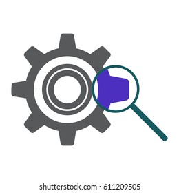 gear icon sign quality control
