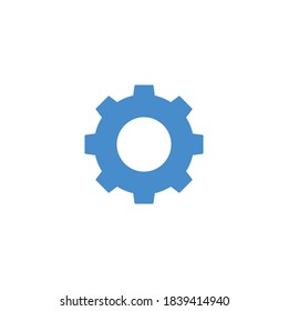 Icono del engranaje, signo del engranaje y diseño del vector del símbolo