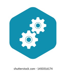 Gear icon. Simple illustration of gear vector icon for web