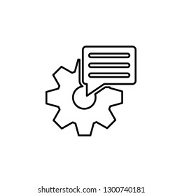 gear icon. Simple outline vector of business set for UI and UX, website or mobile application on white background