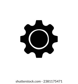 Gear icon. Simple style industry theme poster background symbol. Gear brand logo design element. Gear t-shirt printing. Vector for sticker.