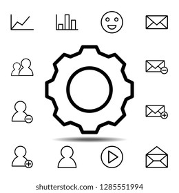 gear icon. Simple thin line, outline vector element of minimalistic, web icons set for UI and UX, website or mobile application2