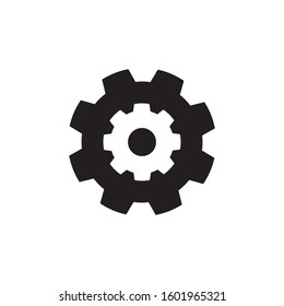 gear icon, simple vector, glyph style