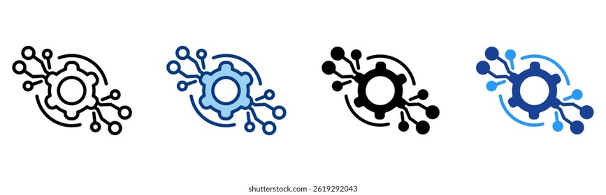 Gear Icon Single Vector Collection
