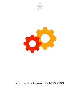 Gear icon. A sleek and mechanical vector illustration of a gear, symbolizing settings, customization, and system control.