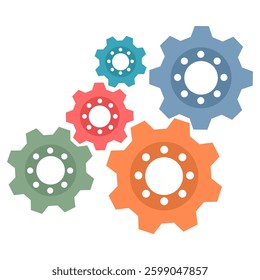 gear icon. Some gear icons with pastel colors
