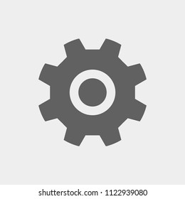 gear icon, stock vector illustration flat design style