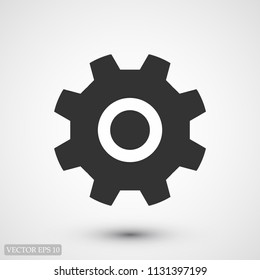 gear icon, stock vector illustration flat design style
