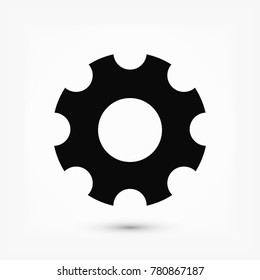 gear icon, stock vector illustration flat design style