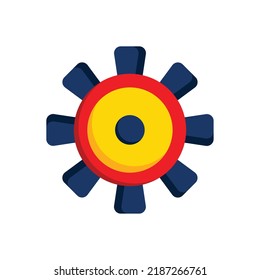 Gear icon. Subtable to place on car parts, car service, etc. 