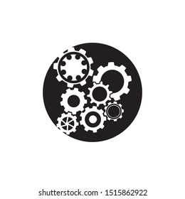 Gear icon and symbol industry vector illustration