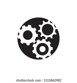 Gear icon and symbol industry vector illustration