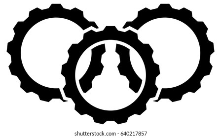 Gear icon, gear symbol for maintenance, repair or development concept