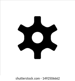 Gear icon. symbol of setting or configuration with trendy flat line style icon for web, logo, app, UI design. isolated on white background. vector illustration eps 10