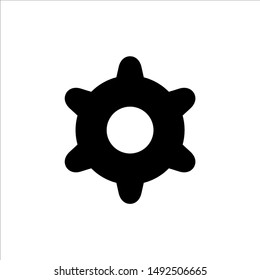 Gear icon. symbol of setting or configuration with trendy flat line style icon for web, logo, app, UI design. isolated on white background. vector illustration eps 10