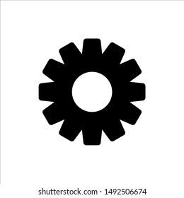 Gear icon. symbol of setting or configuration with trendy flat line style icon for web, logo, app, UI design. isolated on white background. vector illustration eps 10