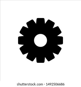 Gear icon. symbol of setting or configuration with trendy flat line style icon for web, logo, app, UI design. isolated on white background. vector illustration eps 10