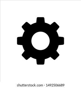 Gear icon. symbol of setting or configuration with trendy flat line style icon for web, logo, app, UI design. isolated on white background. vector illustration eps 10