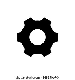 Gear icon. symbol of setting or configuration with trendy flat line style icon for web, logo, app, UI design. isolated on white background. vector illustration eps 10
