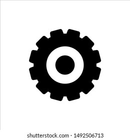 Gear icon. symbol of setting or configuration with trendy flat line style icon for web, logo, app, UI design. isolated on white background. vector illustration eps 10