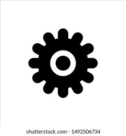 Gear icon. symbol of setting or configuration with trendy flat line style icon for web, logo, app, UI design. isolated on white background. vector illustration eps 10