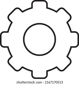 Gear icon. symbol of setting or configuration with trendy flat line style icon for web line art.eps
