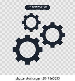 gear icon symbol template for graphic and web design collection logo vector illustration