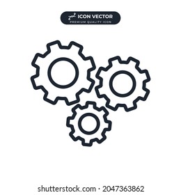 gear icon symbol template for graphic and web design collection logo vector illustration