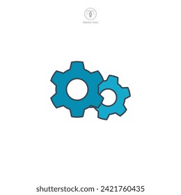 Gear Icon symbol vector illustration isolated on white background