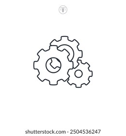 Gear icon symbol vector illustration isolated on white background