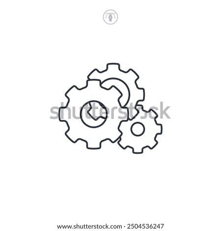 Gear icon symbol vector illustration isolated on white background