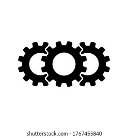 gear icon symbol vector on white background