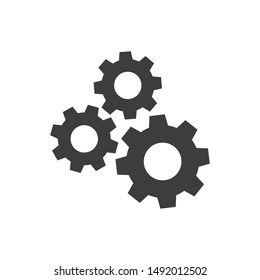Gear icon template color editable. Gear symbol vector sign isolated on white background.
