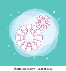 Gear icon template color editable. Gear symbol vector sign isolated on white background. Concept of line icon