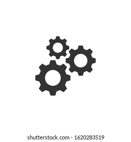 Gear icon template color editable. Gear symbol vector sign isolated on white background.