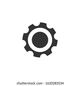 Gear icon template color editable. Gear symbol vector sign isolated on white background.