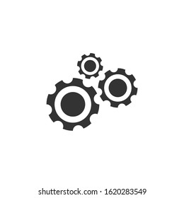 Gear icon template color editable. Gear symbol vector sign isolated on white background.