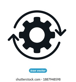 Color editable de la plantilla de icono de engranaje. Ilustración vectorial de la configuración de engranajes para diseño gráfico y web.