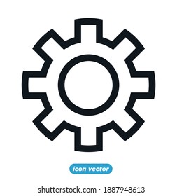 Gear icon template color editable. Gear settings symbol vector illustration for graphic and web design.