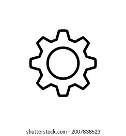 Gear icon template color editable. Gear symbol vector sign isolated on white background.

