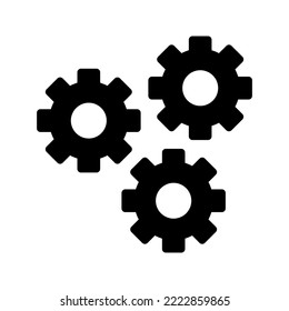 Gear icon template color editable. Gear symbol color editable