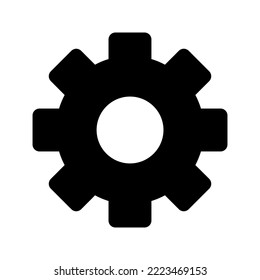 Gear icon template color editable. Gear symbol color editable