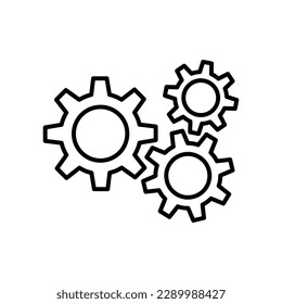 Gear icon template color editable. Gear symbol vector sign isolated on white background..eps