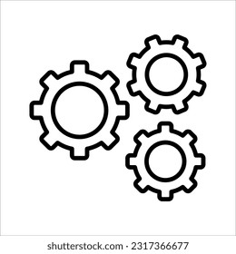 Gear icon template color editable. Gear symbol, vector illustration on white background